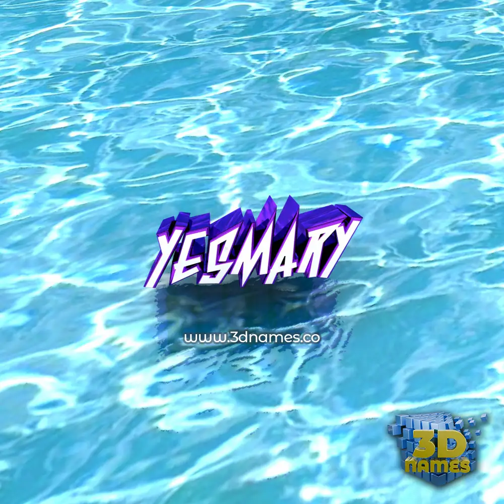 yesmary in Water style - 3D name wallpaper