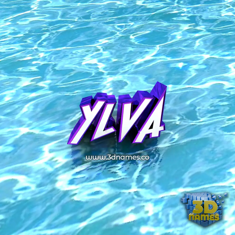 ylva in Water style - 3D name wallpaper