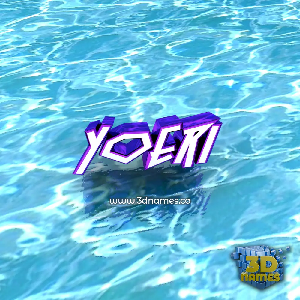 yoeri in Water style - 3D name wallpaper