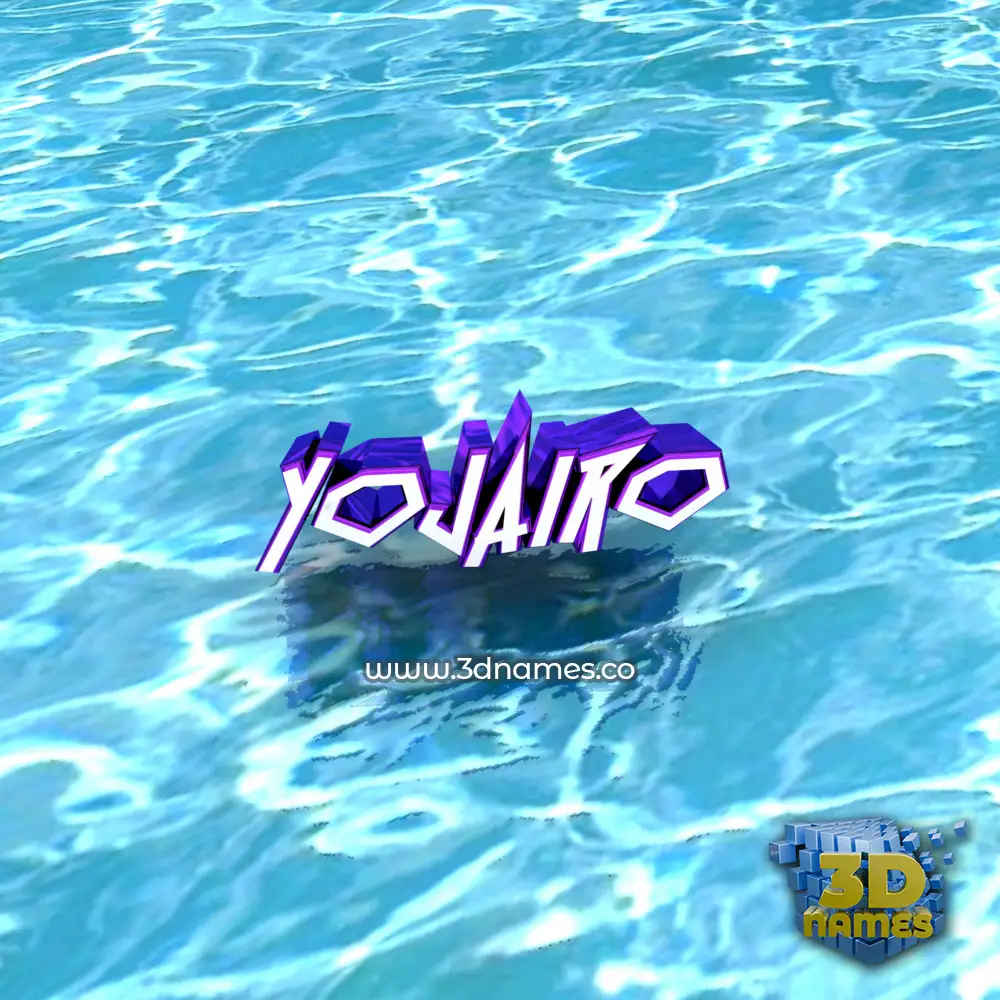 yojairo in Water style - 3D name wallpaper