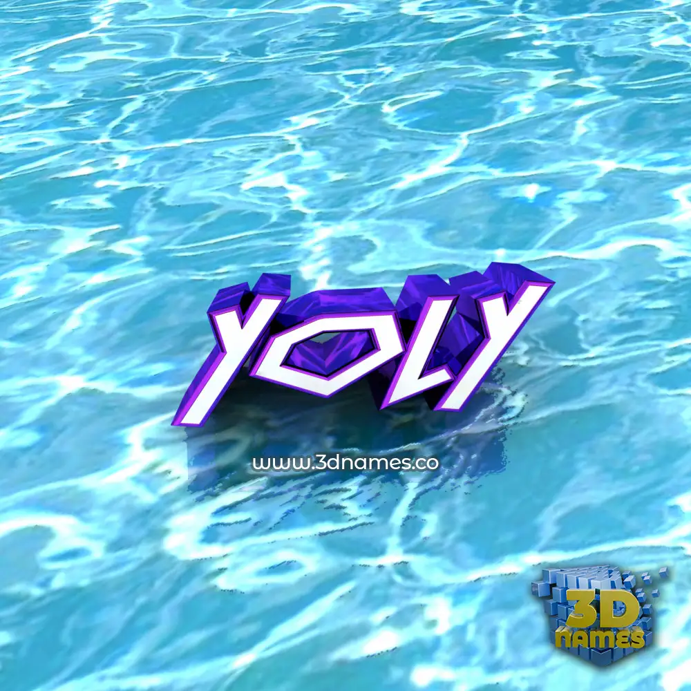 yoly in Water style - 3D name wallpaper