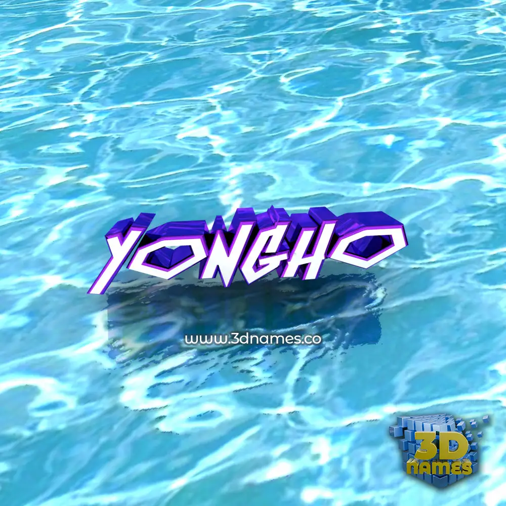 yongho in Water style - 3D name wallpaper