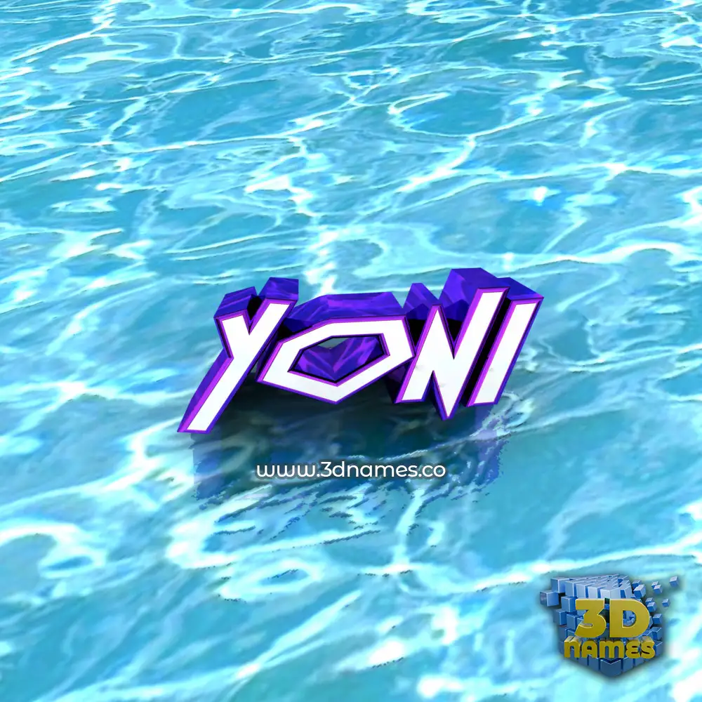 yoni in Water style - 3D name wallpaper