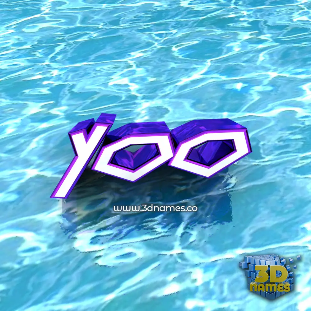 yoo in Water style - 3D name wallpaper
