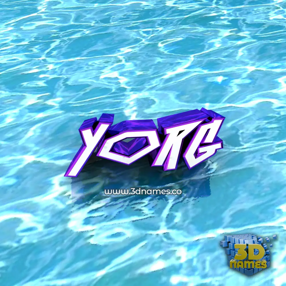 yorg in Water style - 3D name wallpaper