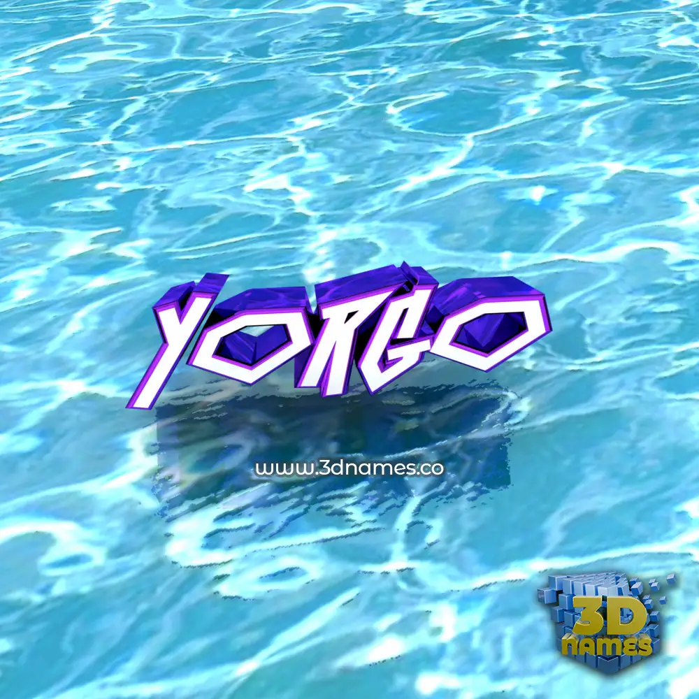 yorgo in Water style - 3D name wallpaper
