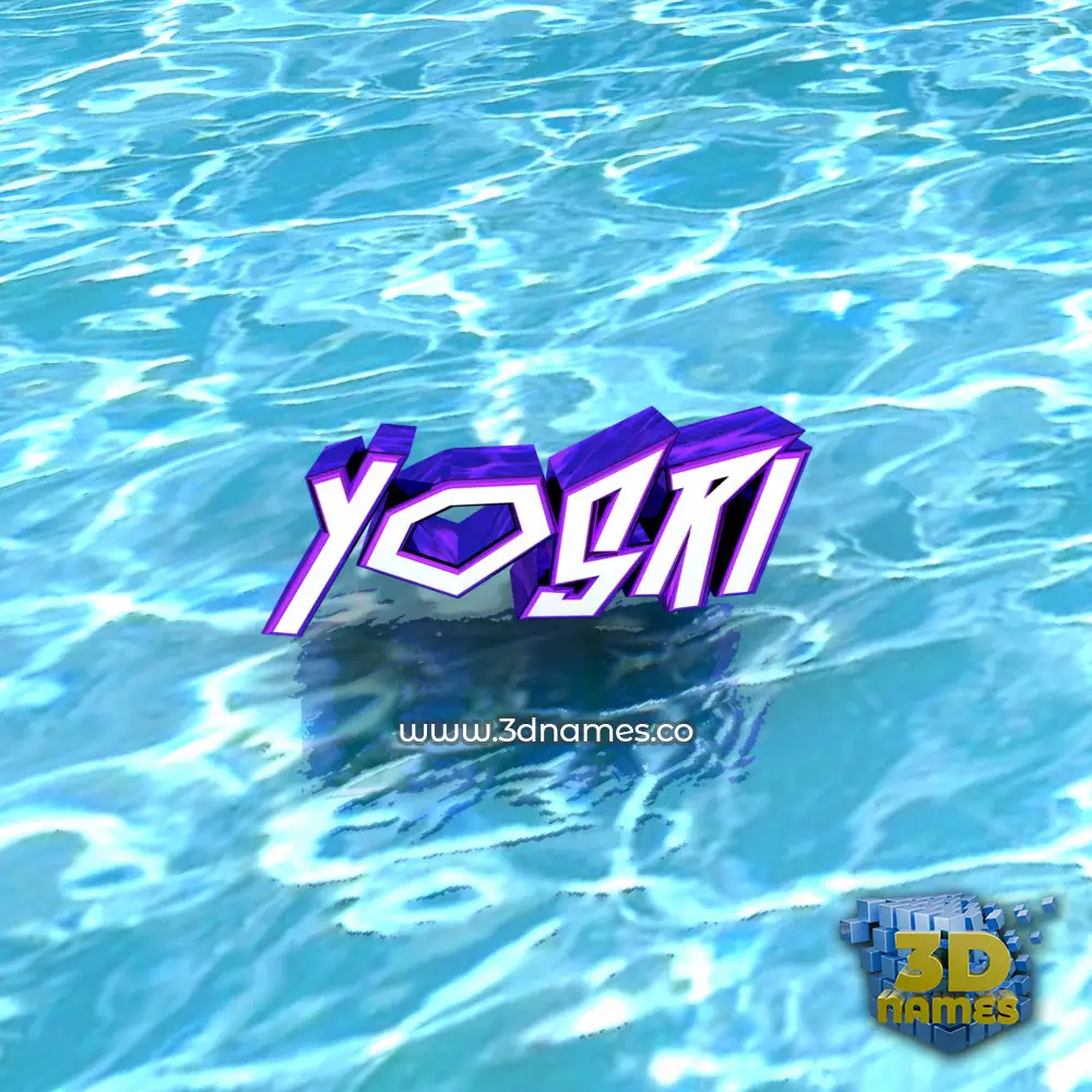 yosri in Water style - 3D name wallpaper