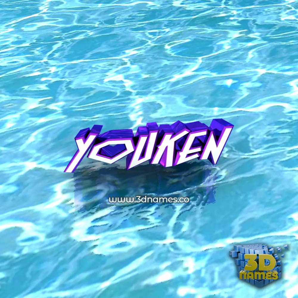 youken in Water style - 3D name wallpaper