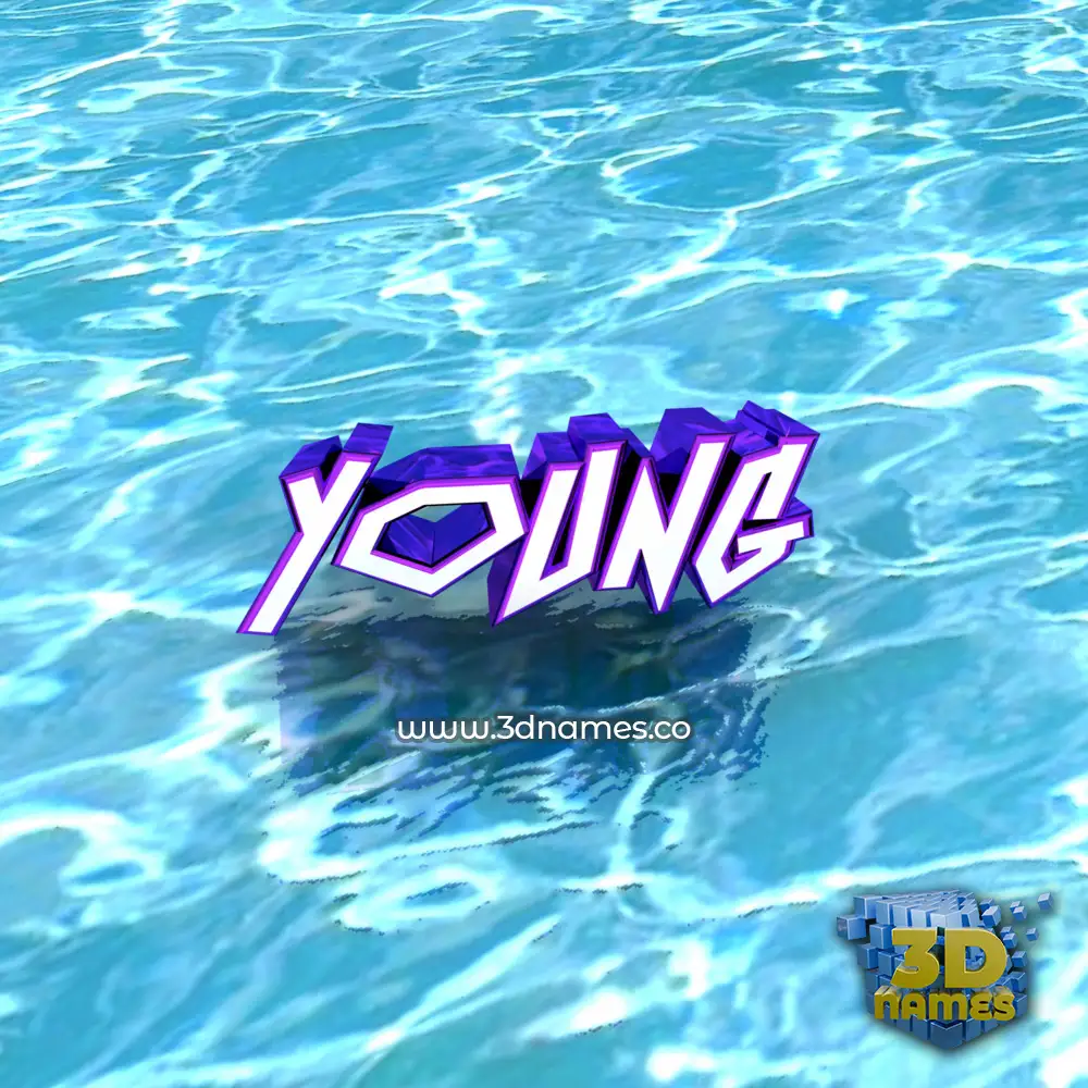 young in Water style - 3D name wallpaper