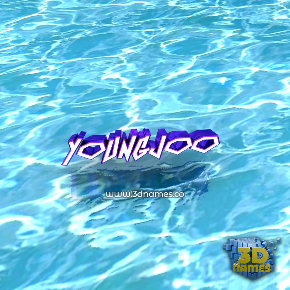 youngjoo in Water style - 3D name wallpaper