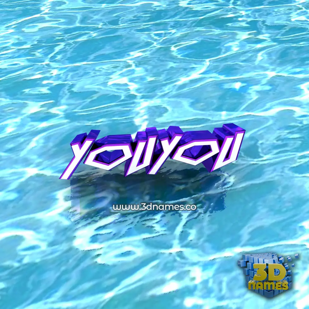 youyou in Water style - 3D name wallpaper