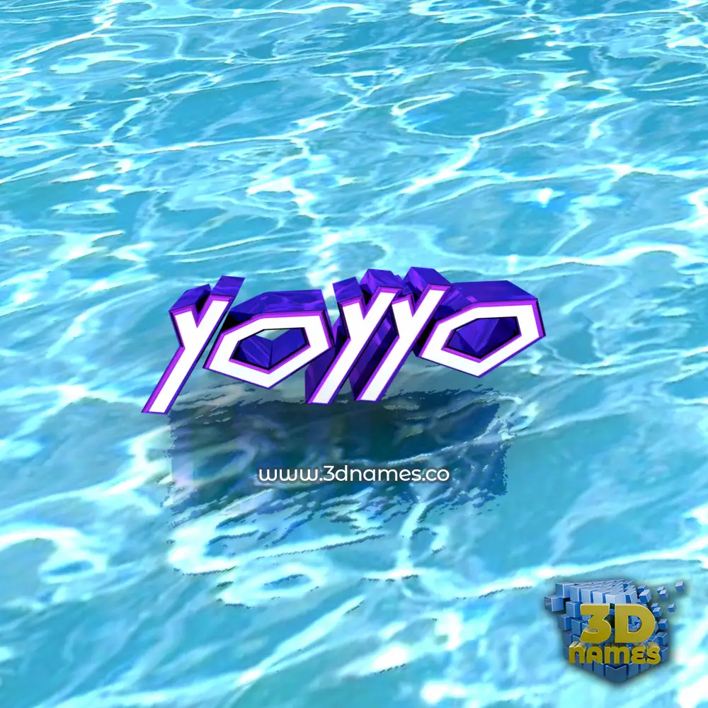 yoyyo in Water style - 3D name wallpaper