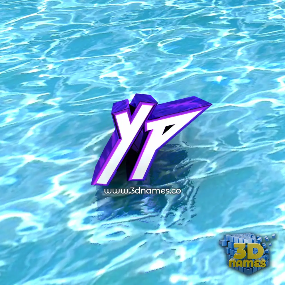 yp in Water style - 3D name wallpaper