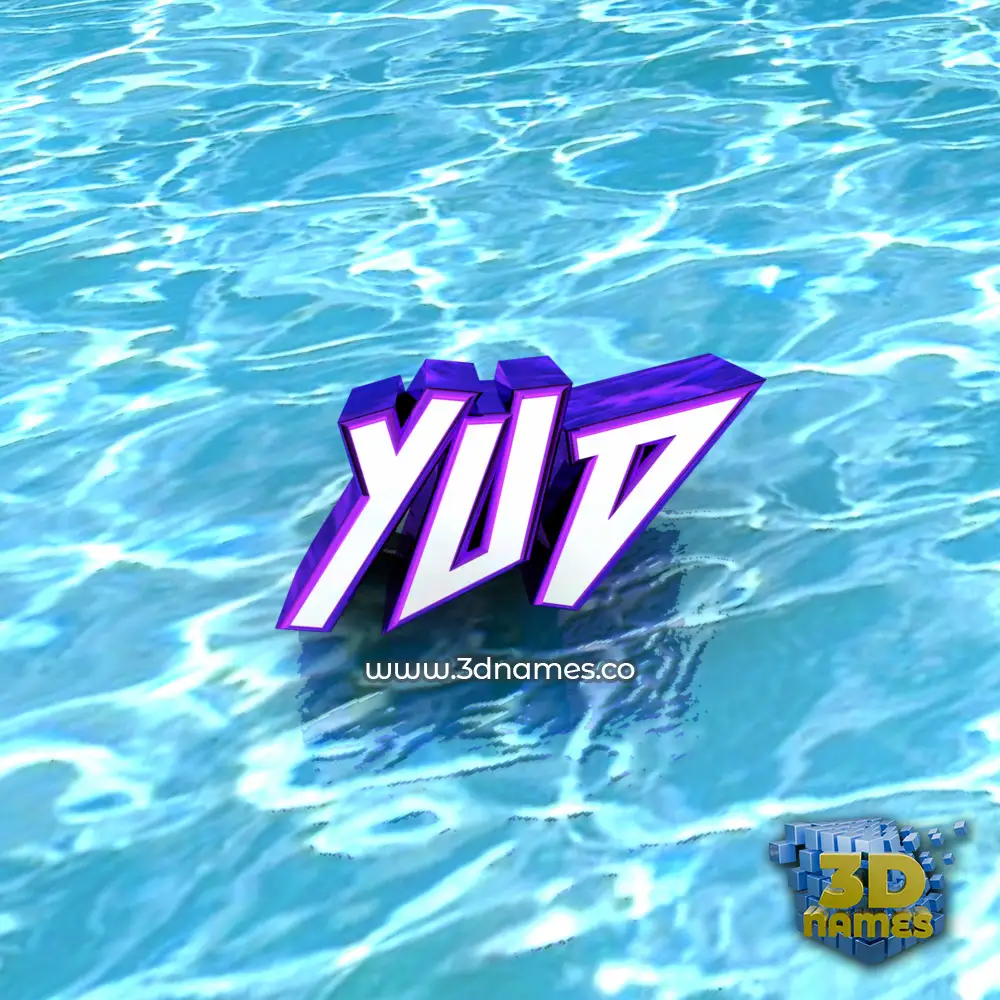 yud in Water style - 3D name wallpaper