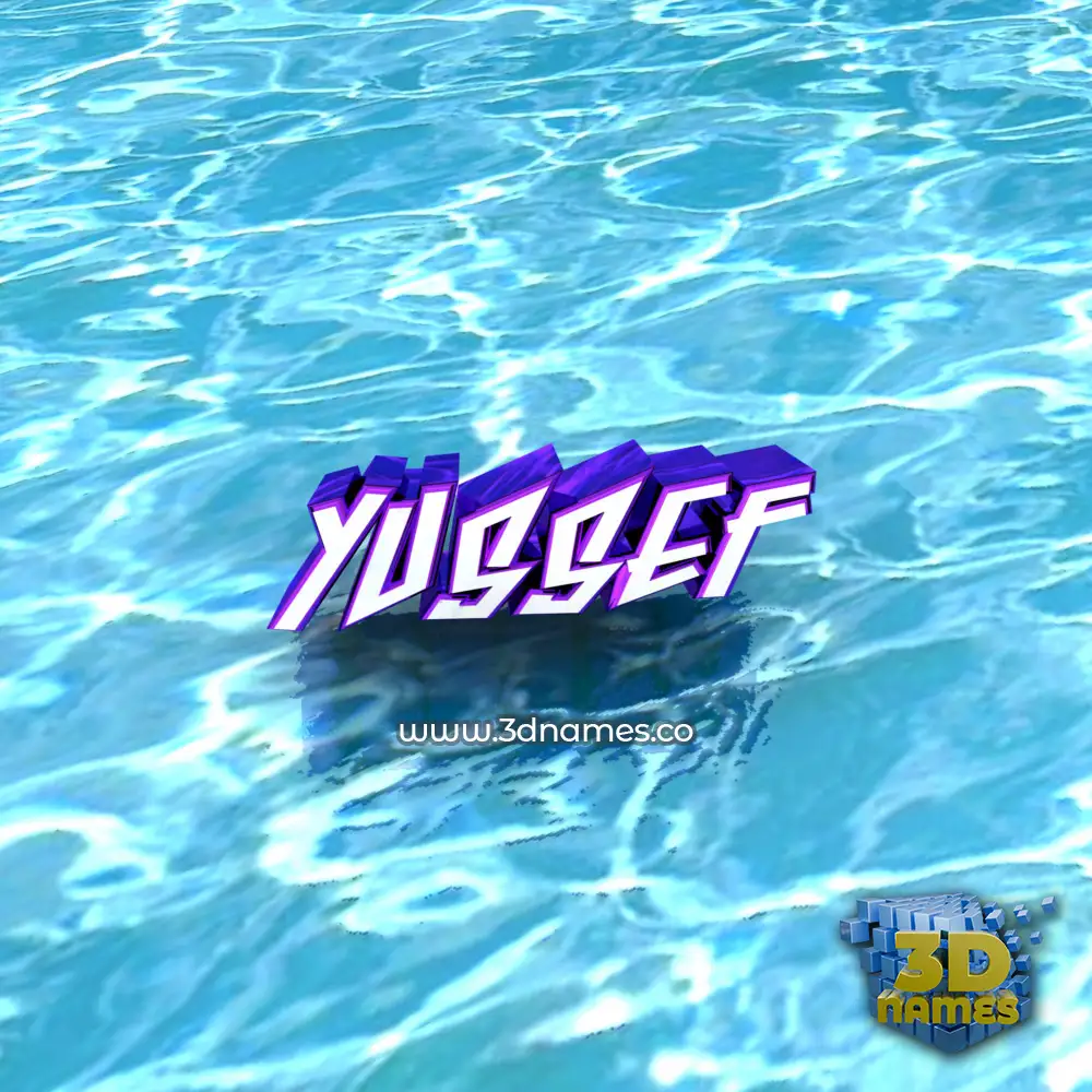 yussef in Water style - 3D name wallpaper