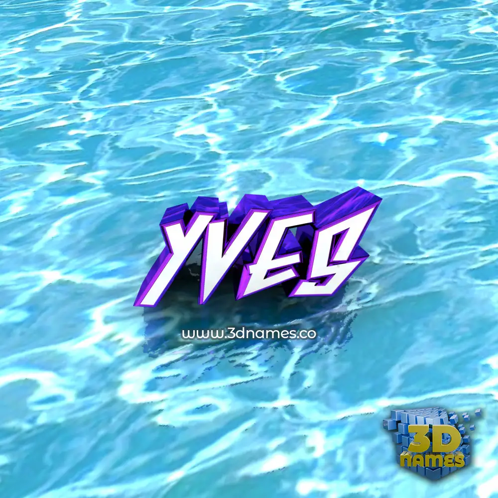 yves in Water style - 3D name wallpaper