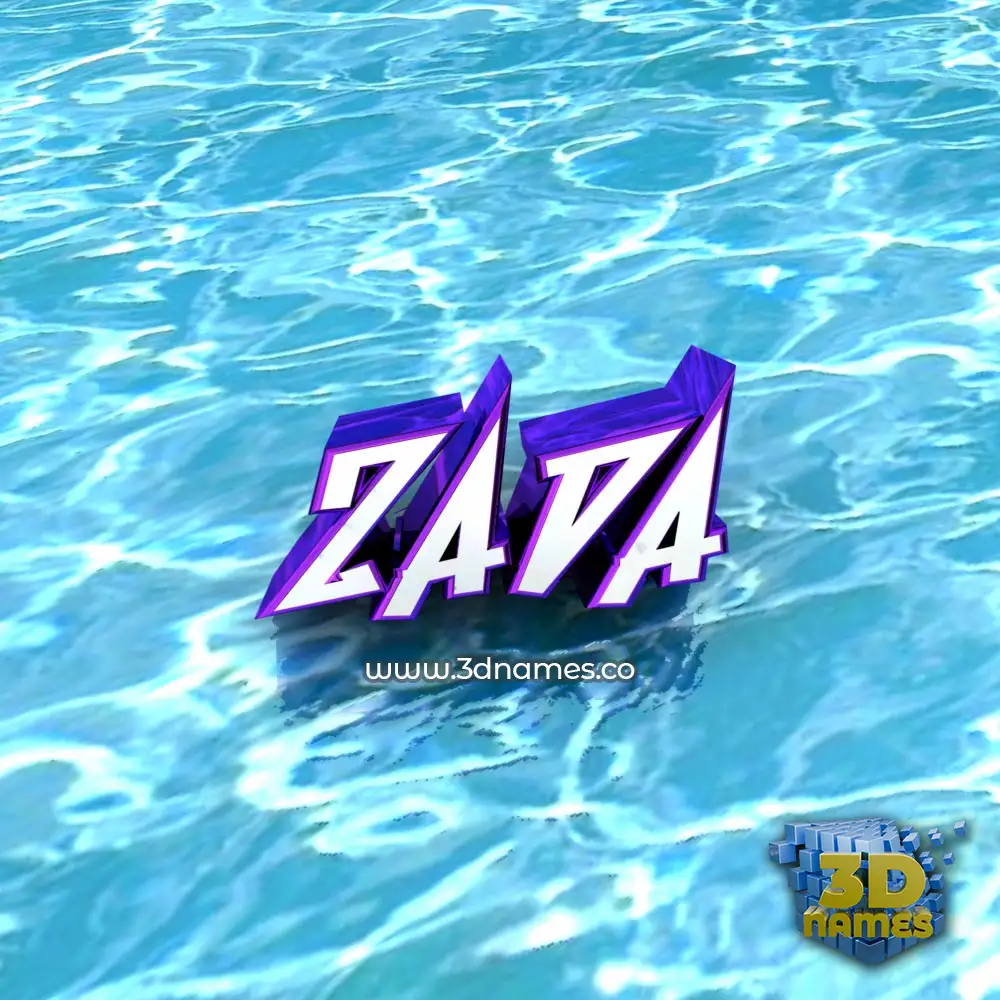 zada in Water style - 3D name wallpaper