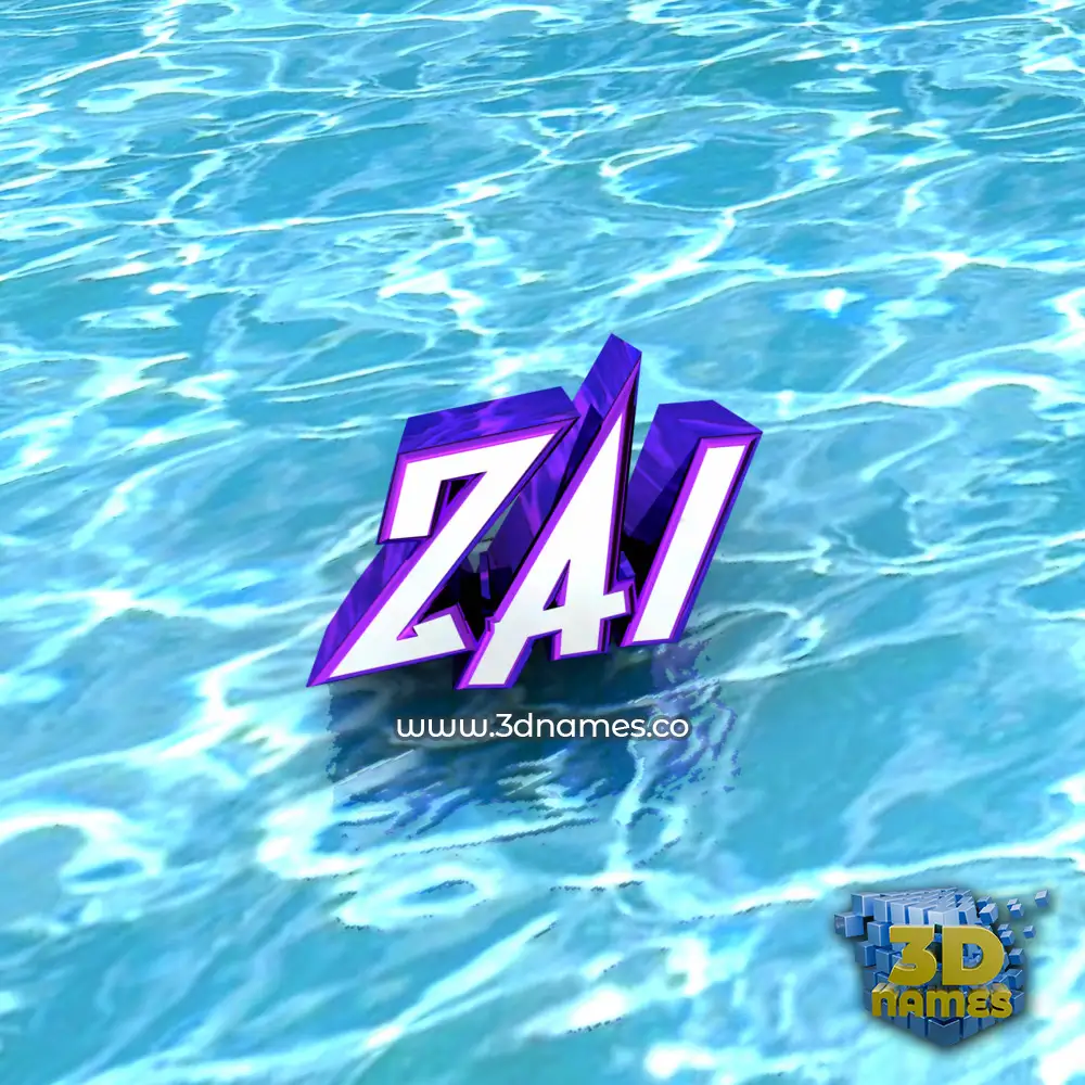 zai in Water style - 3D name wallpaper