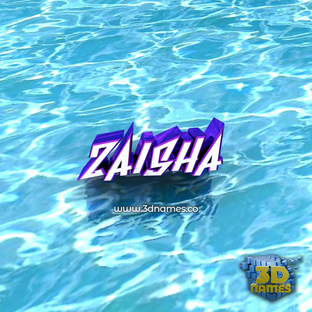 zaisha in Water style - 3D name wallpaper