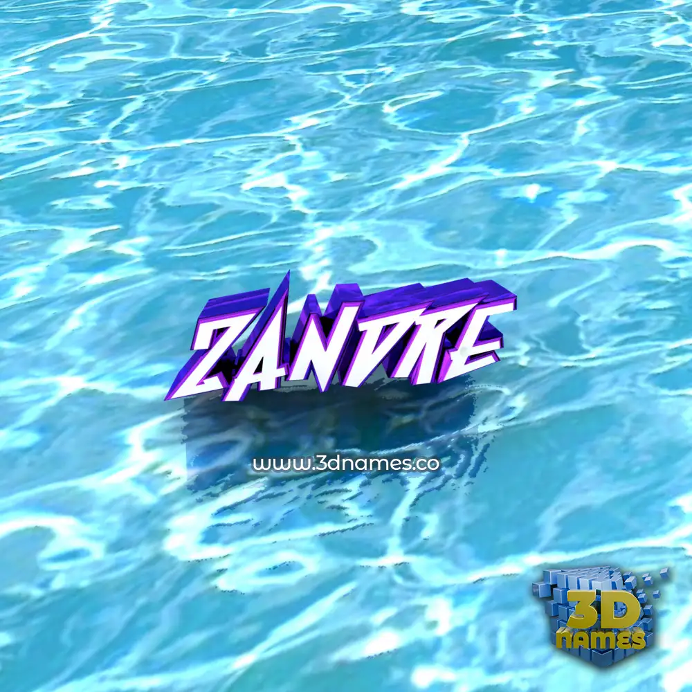 zandre in Water style - 3D name wallpaper