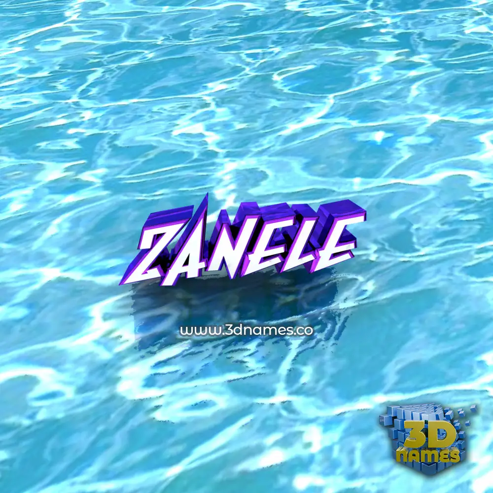 zanele in Water style - 3D name wallpaper