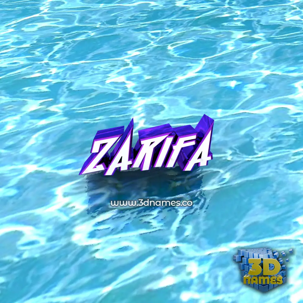 zarifa in Water style - 3D name wallpaper