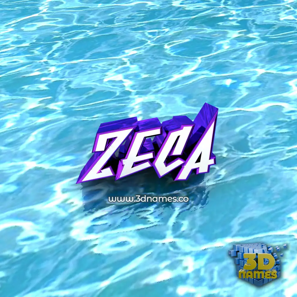 zeca in Water style - 3D name wallpaper