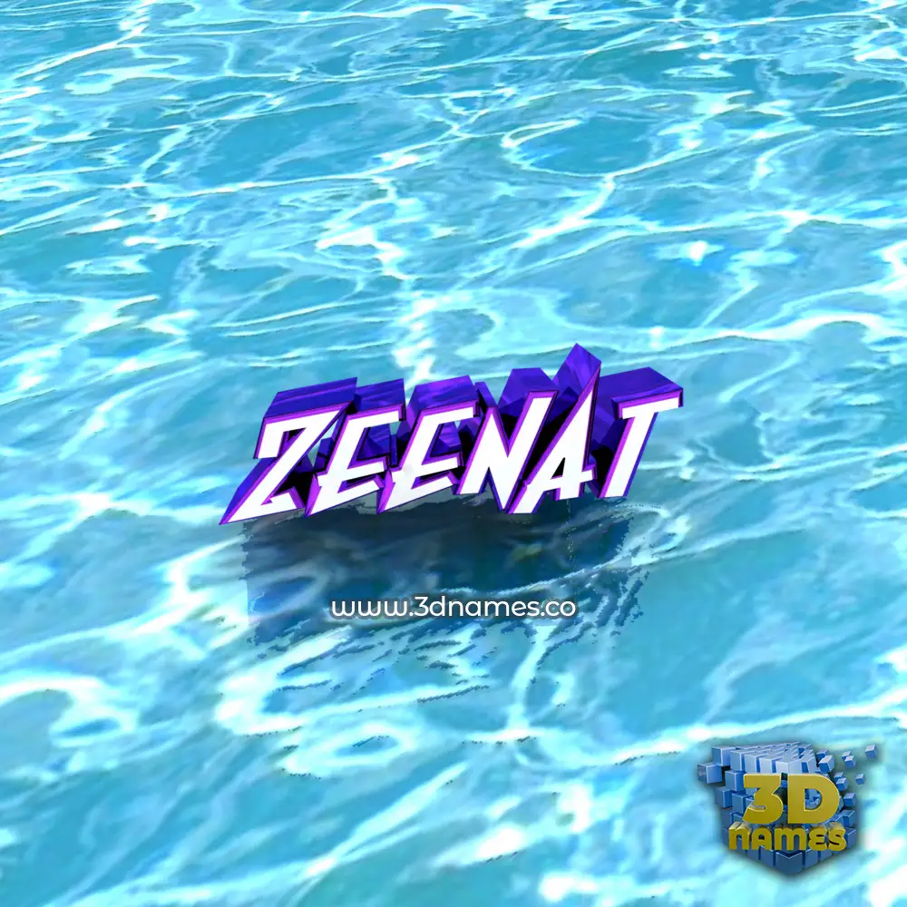 zeenat in Water style - 3D name wallpaper