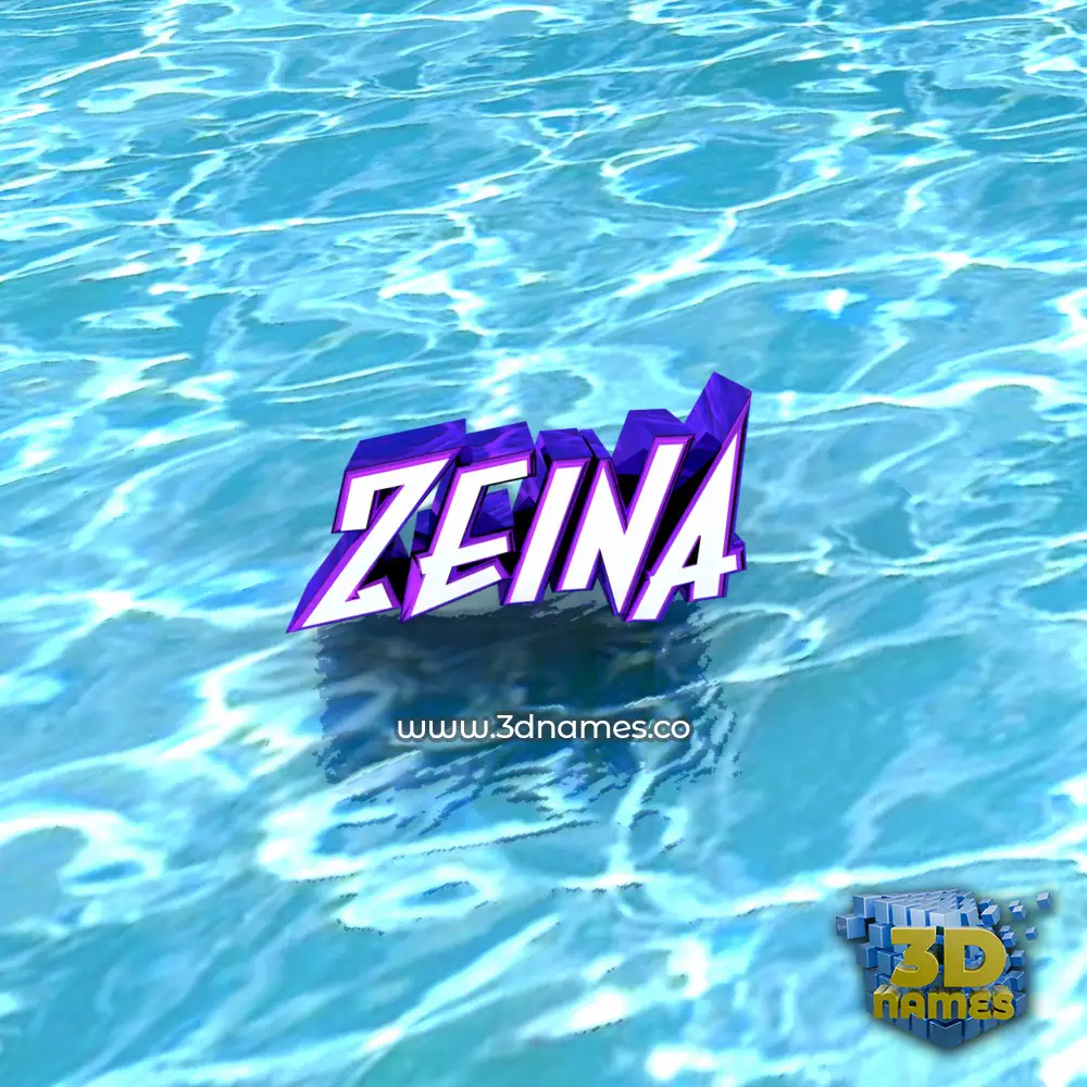 zeina in Water style - 3D name wallpaper