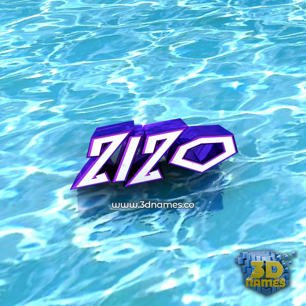 zizo in Water style - 3D name wallpaper
