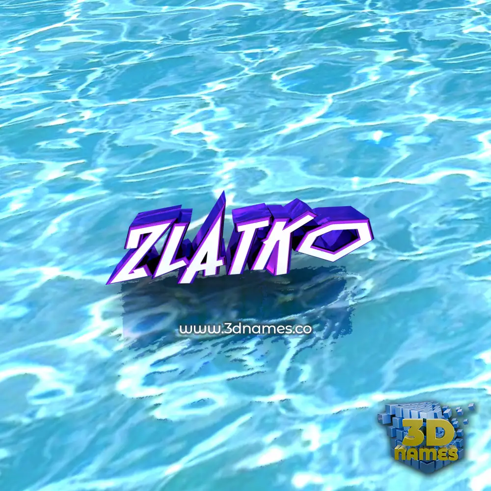 zlatko in Water style - 3D name wallpaper