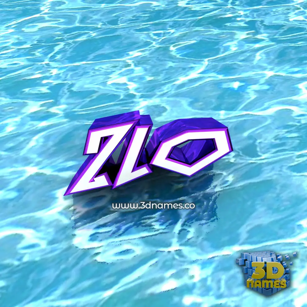 zlo in Water style - 3D name wallpaper