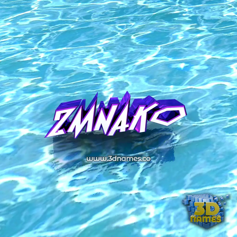 zmnako in Water style - 3D name wallpaper