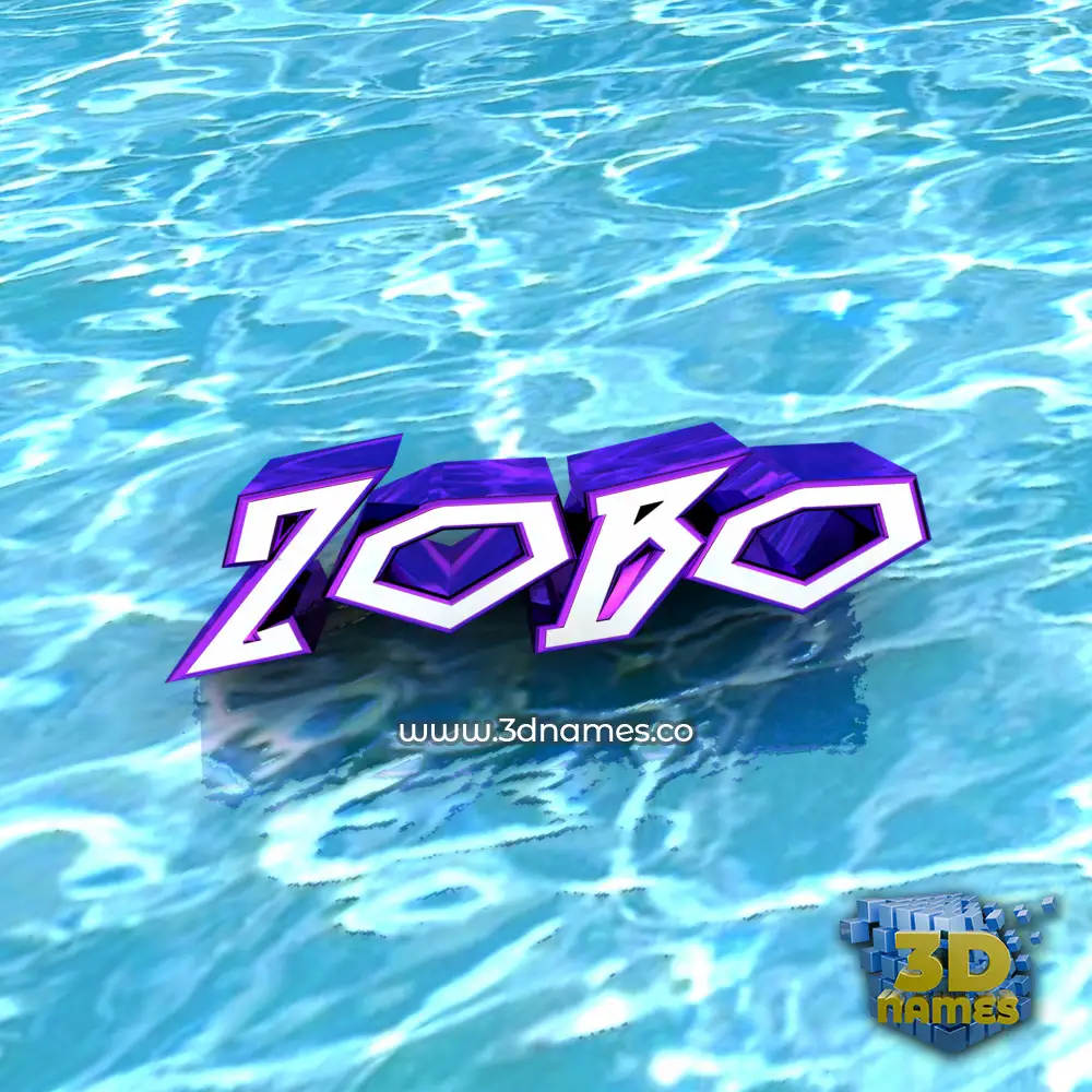 zobo in Water style - 3D name wallpaper