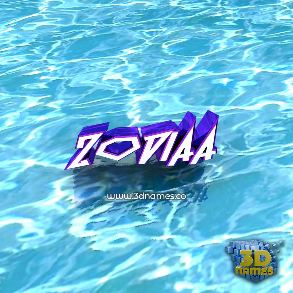 zodiaa in Water style - 3D name wallpaper
