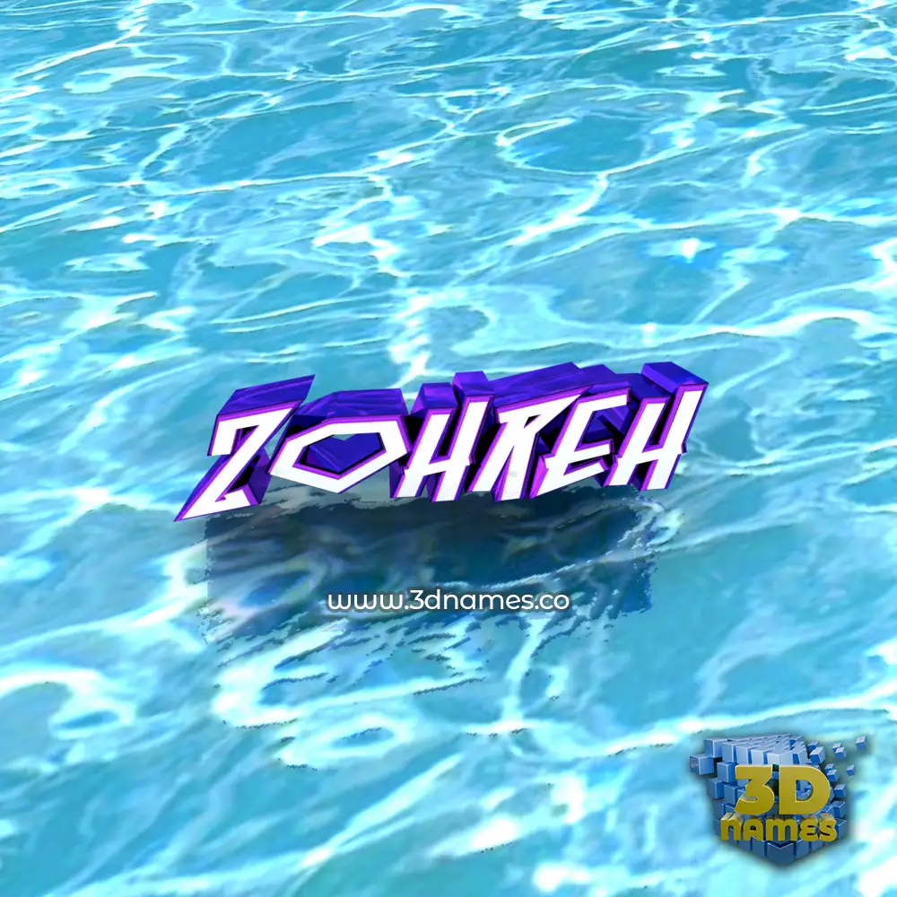 zohreh in Water style - 3D name wallpaper