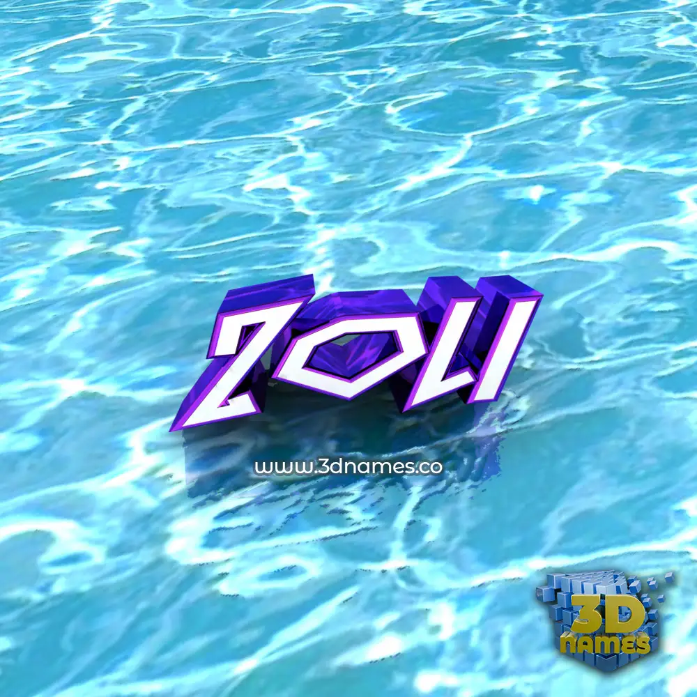 zoli in Water style - 3D name wallpaper