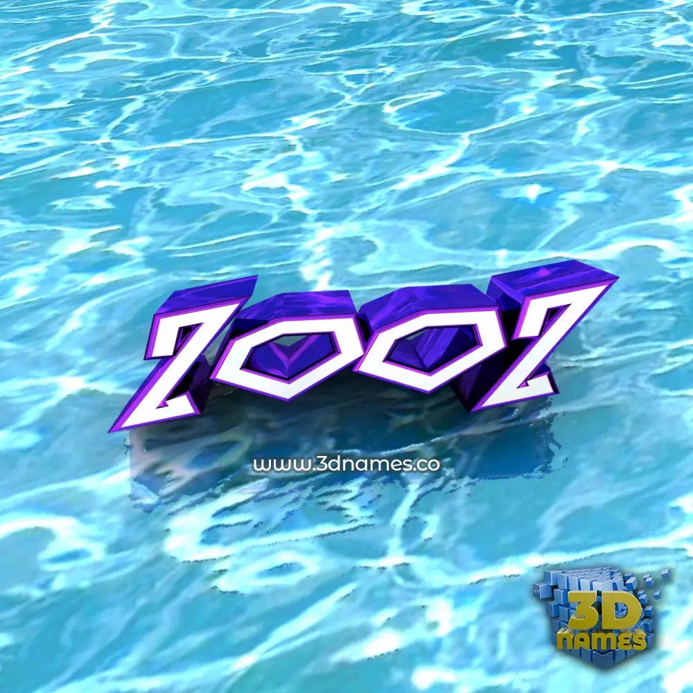 zooz in Water style - 3D name wallpaper