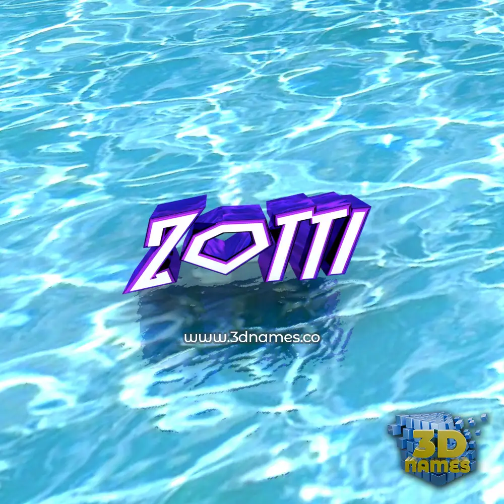 zotti in Water style - 3D name wallpaper