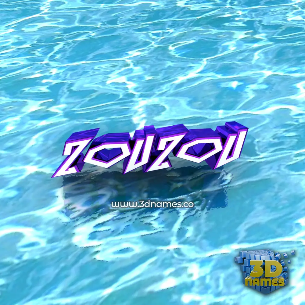 zouzou in Water style - 3D name wallpaper