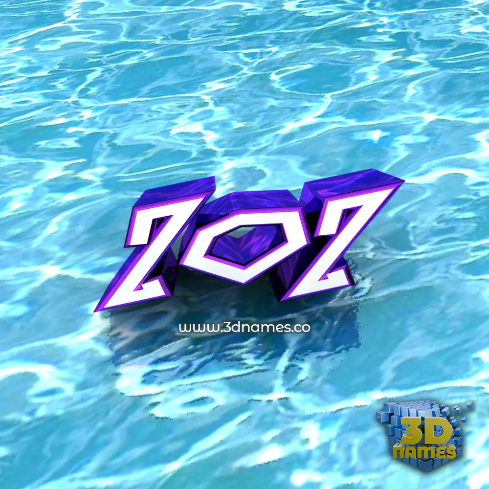 zoz in Water style - 3D name wallpaper