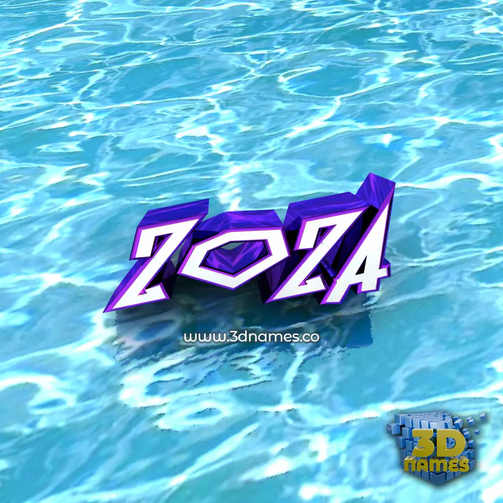 zoza in Water style - 3D name wallpaper