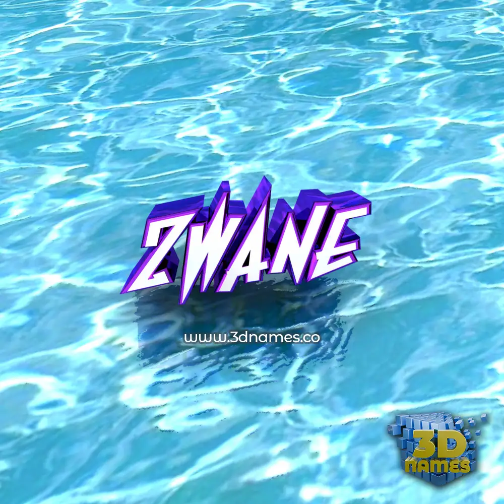 zwane in Water style - 3D name wallpaper