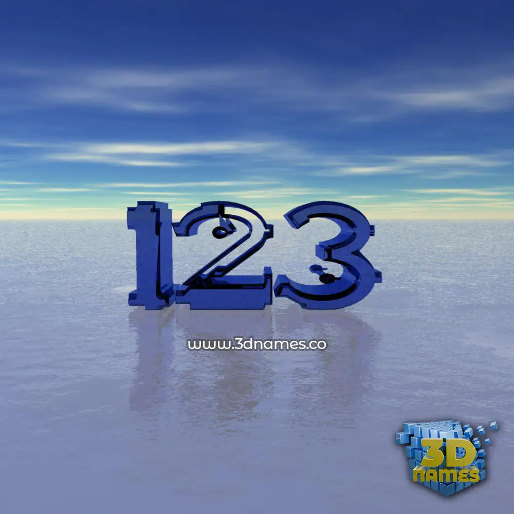 123 in Horizon style - 3D name wallpaper