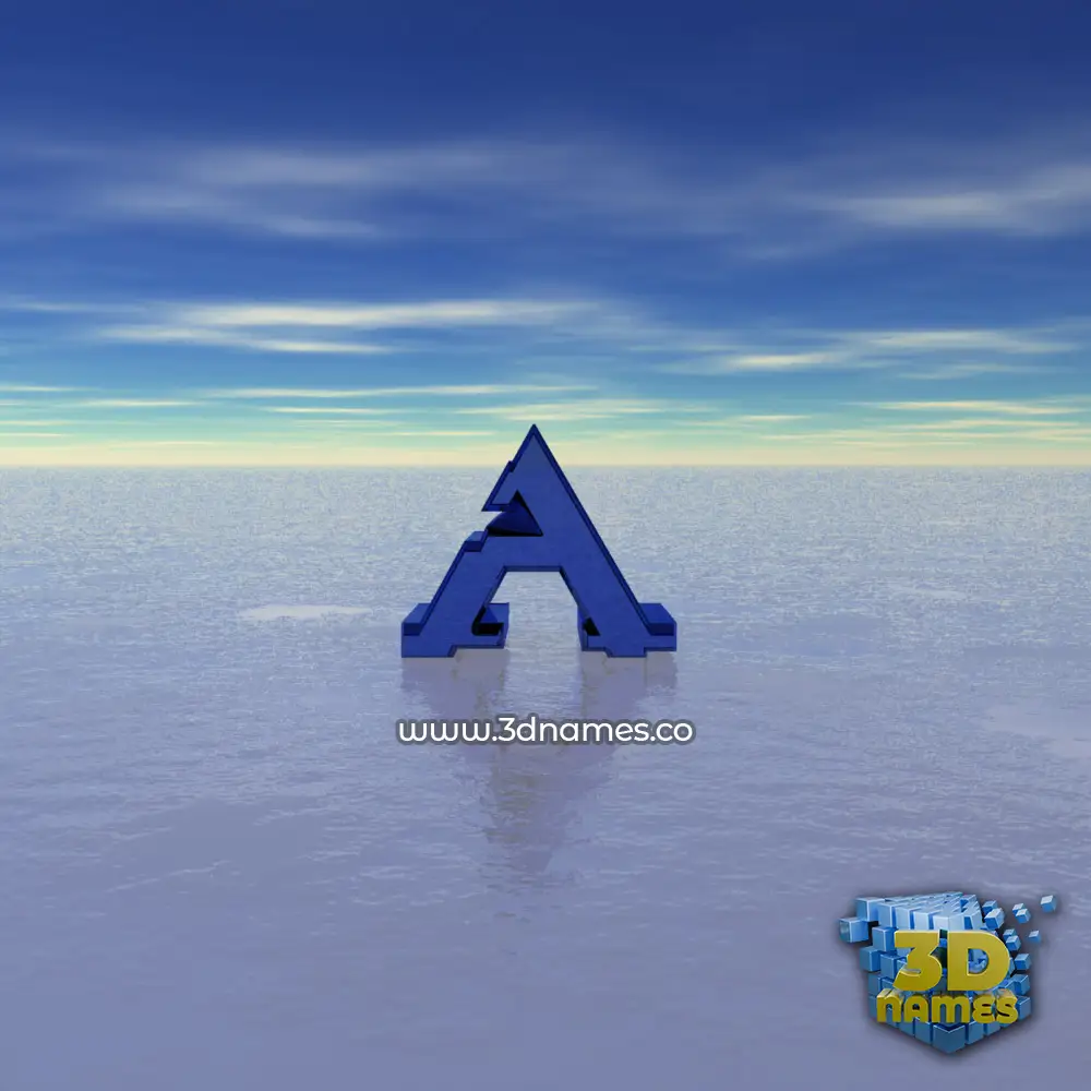 a in Horizon style - 3D name wallpaper