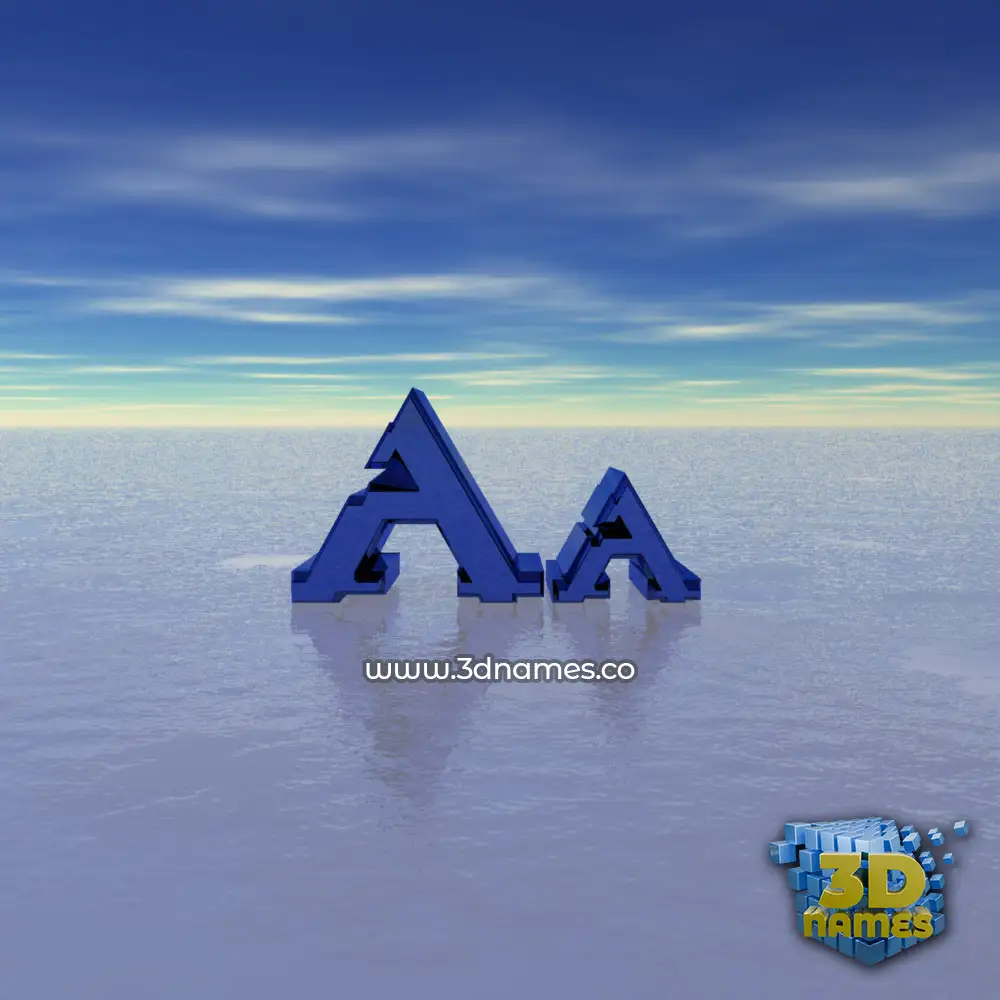 aa in Horizon style - 3D name wallpaper