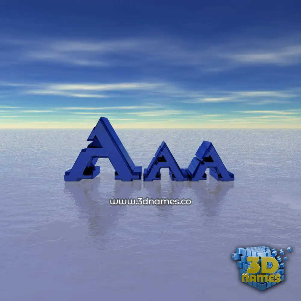 aaa in Horizon style - 3D name wallpaper