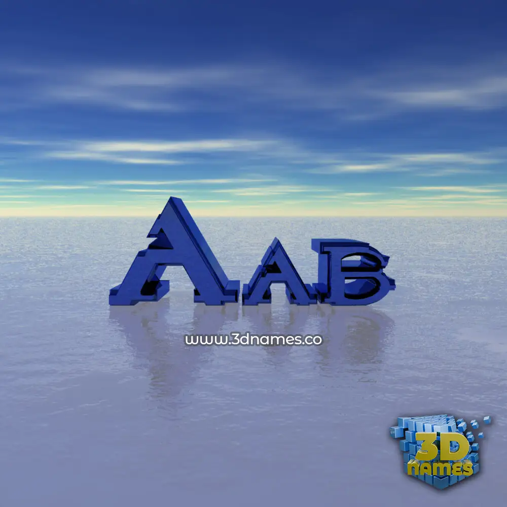 aab in Horizon style - 3D name wallpaper