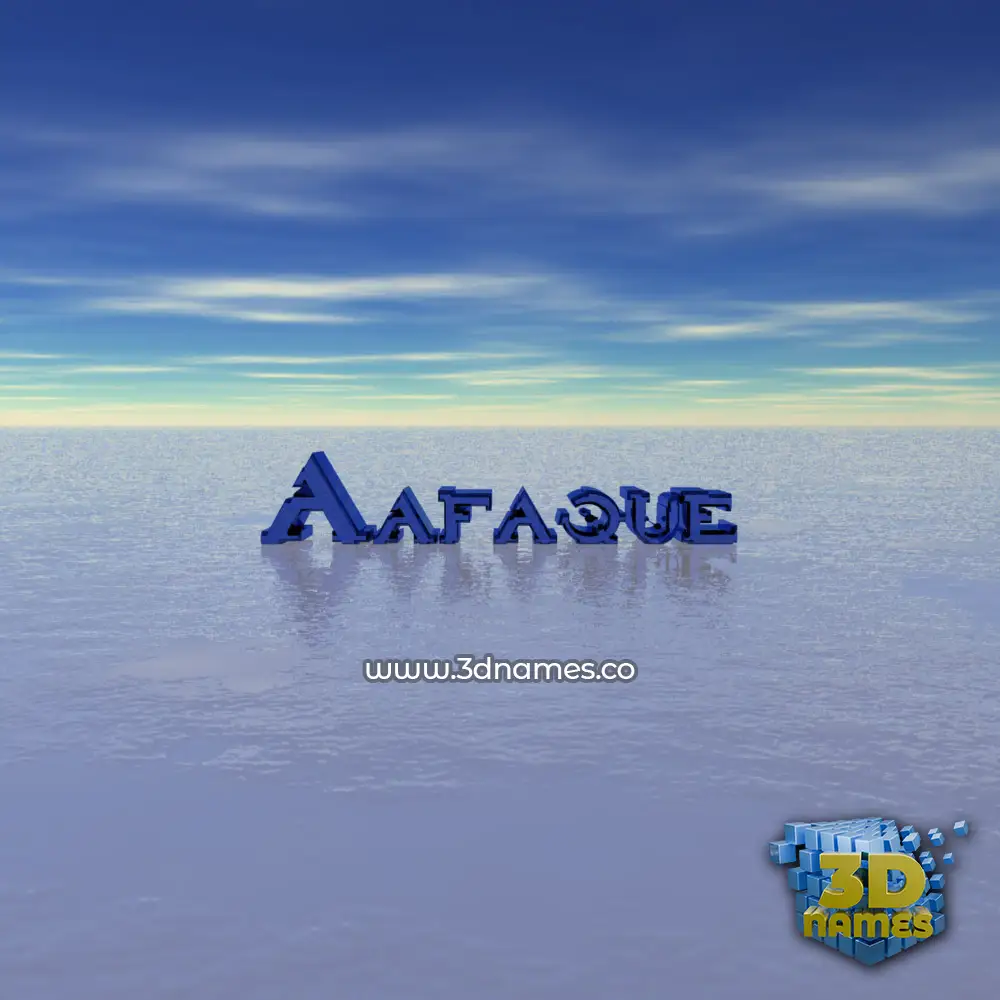 aafaque in Horizon style - 3D name wallpaper