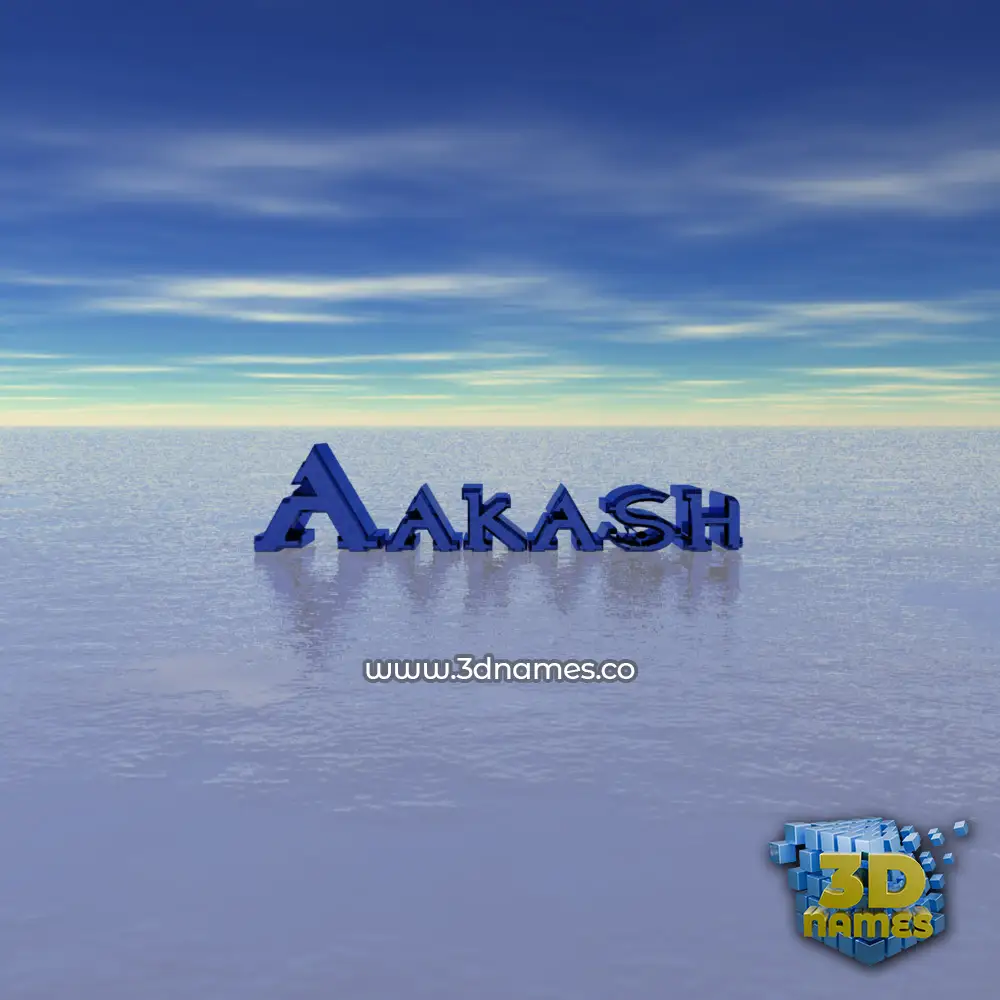 aakash in Horizon style - 3D name wallpaper